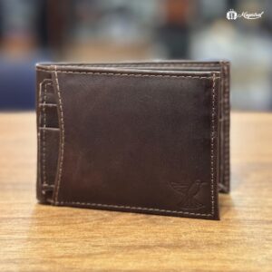 Billetera de Cuero Marrón Con Tarjetero Extraible de Cuero