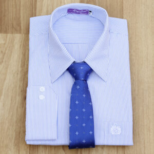 Camisa Mangas Largas Rayas Celeste